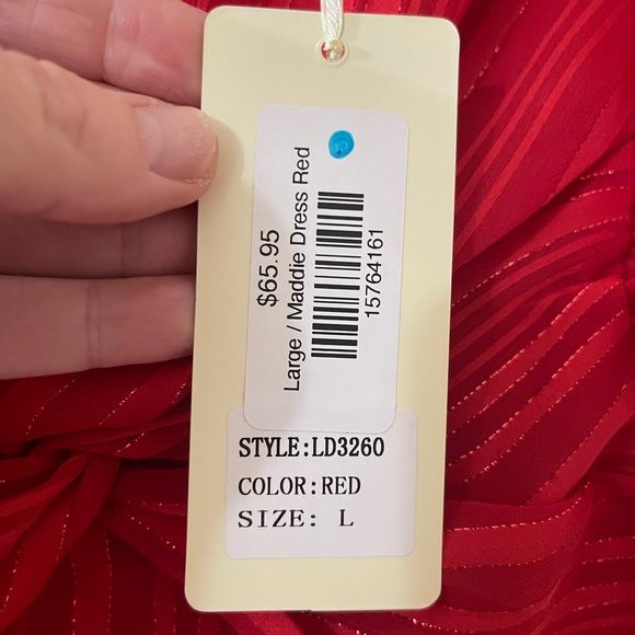 NWT red dress size L - Picture 3 of 6